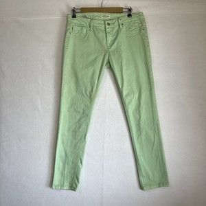 Vigoss Womens Size 11 The Jagger Skinny Stretch Denim Jean Mid-Rise Mint Green